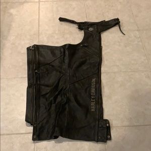 Harley Davidson leather motorcycle chaps